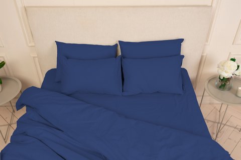 Простирадло на резинці БЯЗЬ - TM SLEEP CARE : 80x190 Синій 112807 фото