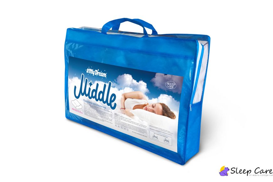 #MY DREAM MIDDLE - ортопедична подушка 32x49x10,5 TM SLEEP CARE (Україна) 111401 фото