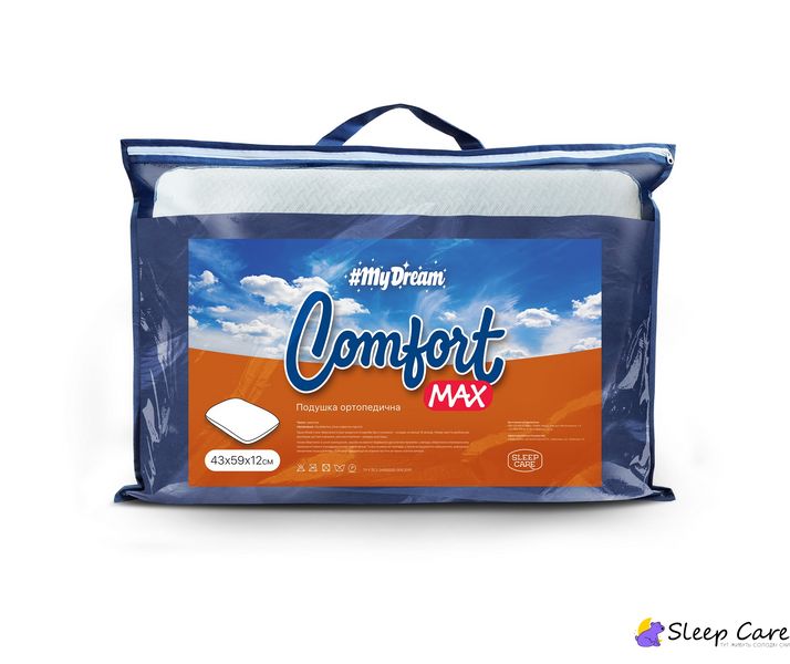 #MY DREAM COMFORT MAX - ортопедична подушка 43x59х12 TM SLEEP CARE (Україна) 112485 фото